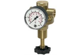 Druckregler f. Trinkw., Rotguss, m. Mano, G 1/2 IG, 1 - 8 bar