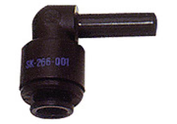 Einsteck-Winkelverbinder POM, Stutzen 10 mm, Schlauch-Außen-Ø 10