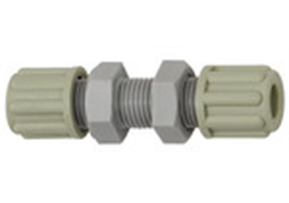 Gerade Schottverbindung, M10x1,0, für Schlauch 4/6 mm, SW 14, PA