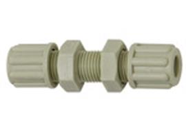 Gerade Schottverbindung, M18x1,5, für Schlauch 9/12 mm, SW 24, PP