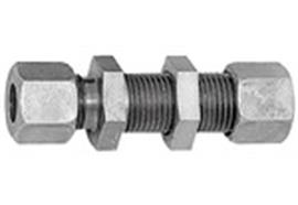 Gerade Schottverschraubung, Rohr-Außen-Ø 12 mm, Stahl verzinkt
