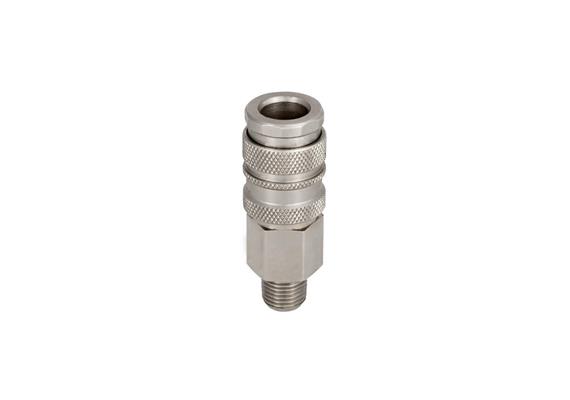 Schnellverschluss-Schiebe-Kupplung DN8, absperrend, 1-Stufig, Messing/Stahl