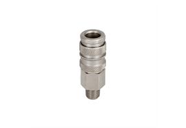 Schnellverschluss-Schiebe-Kupplung DN8, absperrend, 1-Stufig, Messing/Stahl