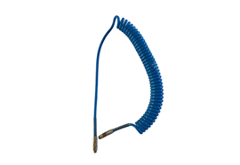 Spiral-Schlauch 6m, mit drehbarem Gew.Anschl. G1/4"A, Knickschutz, Aussen ø Spirale 52mm
