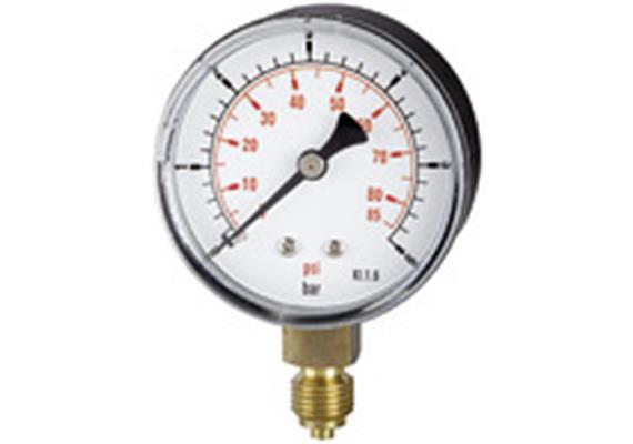 Standardmano »pressure line« G 1/4 unten, 0-10,0 bar/145 psi, Ø63