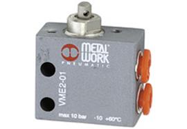 3/2-Wege-Miniaturventil, mechanisch, Stößel, NC