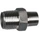 Double threaded nipple reducing, hexagonal, G1/2male - G3/8male, stainless steel 1.4408