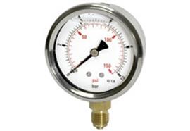 Glyzerinmano »pressure line«, G 1/2 u., 0-10,0 bar/145 psi, Ø100