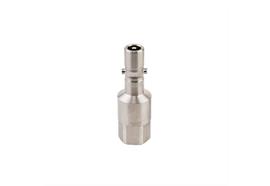 Plug with check valve DN11, closing, Heavy-Duty Range, Stainless Steel
