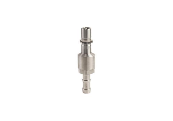 Plug with check valve DN11, closing, Heavy-Duty Range, Stainless Steel