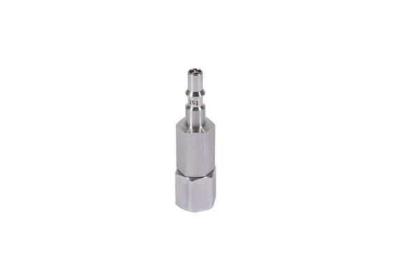 Plug with check valve DN11, closing, Stainless Steel