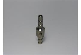 Plug with check valve DN11, closing, Stainless Steel