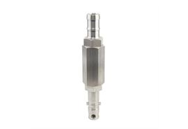 Plug with check valve DN19, closing, Heavy-Duty Range, Stainless Steel