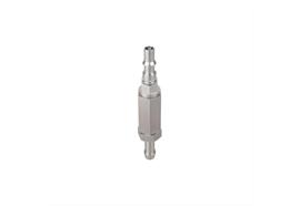 Plug with check valve DN6, closing, non-interchangeable, Stainless Steel