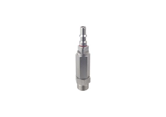 Plug with check valve DN6, closing, non-interchangeable, Stainless Steel