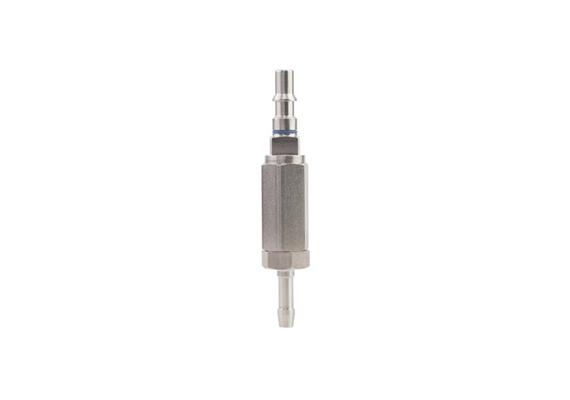 Plug with check valve DN6, closing, non-interchangeable, Stainless Steel