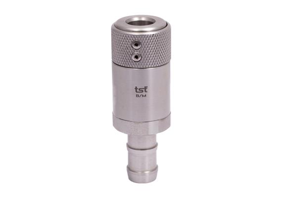 Quick action rotating sleeve coupling DN11, closing, 2-steps, stainless steel