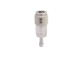 Quick action rotating sleeve coupling DN6,closing,2-steps,stainless steel