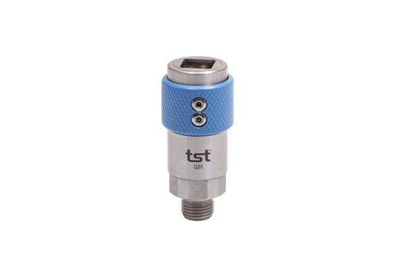 Quick action rotating sleeve coupling DN6,closing,2-steps,stainless steel