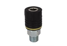 Quick action sliding sleeve coupling DN5.5, closing, 2-steps, Steel/Plastic