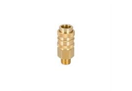 Quick action sliding sleeve coupling DN5, closing, 1-steps, Brass