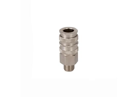 Quick action sliding sleeve coupling DN5, closing, 1-steps, brass