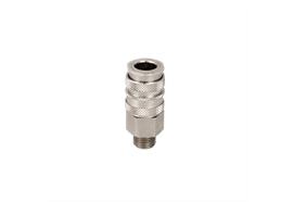 Quick action sliding sleeve coupling DN5, closing, 2-steps, Brass