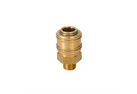 Quick action sliding sleeve coupling DN7.2, closing, 1-step, Brass