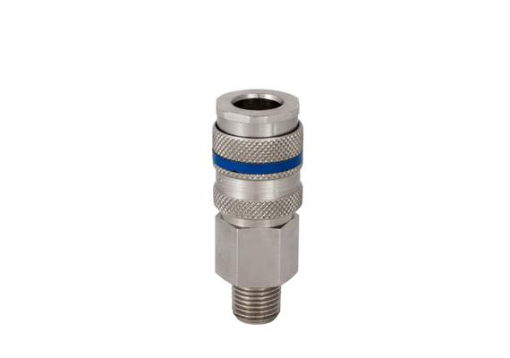 Quick action sliding sleeve coupling DN7.8, closing, 1-steps, Brass