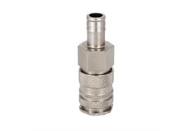 Quick action sliding sleeve coupling DN8.5, closing, 1-step, brass nickel plated