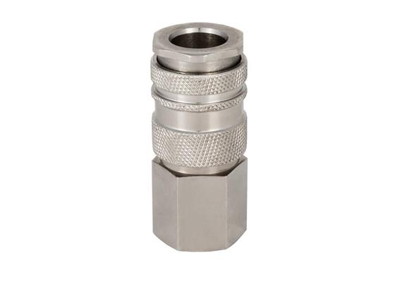 Quick action sliding sleeve coupling DN8.5, closing, 1-steps, Brass