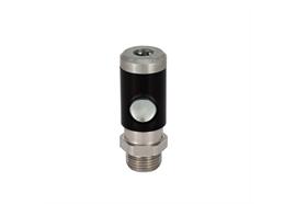 Coupleur rapide bouton-poussoir DN5.5, barrer, 2étapes, aluminium/laiton