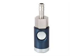 Coupleur rapide bouton-poussoir DN5.5, barrer, 2étapes, laiton