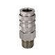 Coupleur rapide coulissant DN10, barrer, 1étape, laiton/acier