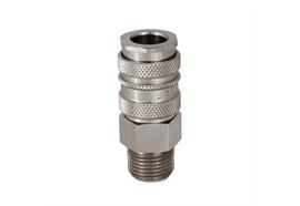 Coupleur rapide coulissant DN10, barrer, 1étape, laiton/acier