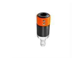Coupleur rapide rotatife DN11, barrer, 2étapes, acier